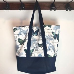 Strong Butterfly Handbag Tote Bag, Grocery Market Shoulder Bag, Gift Tote